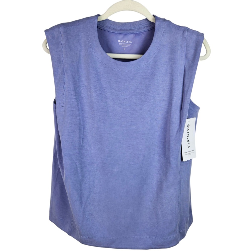 Athleta‎ Seasoft Tank Top Sleeveless Sweatshirt Lavender Purple Womens Size M